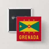 Flagge Grenadas Button (Vorne & Hinten)