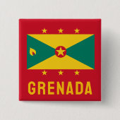 Flagge Grenadas Button (Vorderseite)