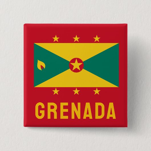 Flagge Grenadas Button (Vorderseite)
