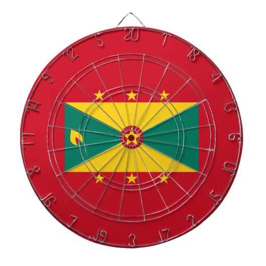 Flagge Grenadas Dartscheibe (vorne)