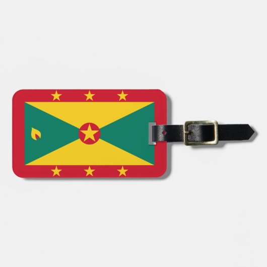 Flagge Grenadas Gepäckanhänger (Vorderseite horizontal)