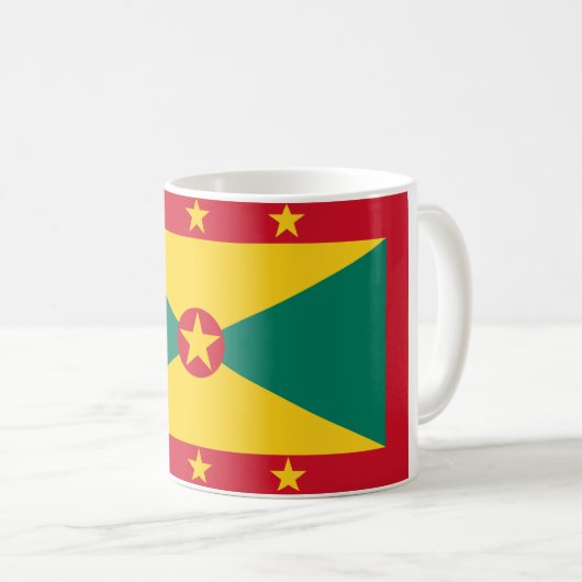 Flagge Grenadas Kaffeetasse (VorderseiteRechts)