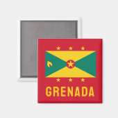 Flagge Grenadas Magnet (Vorderseite/Rückseite)