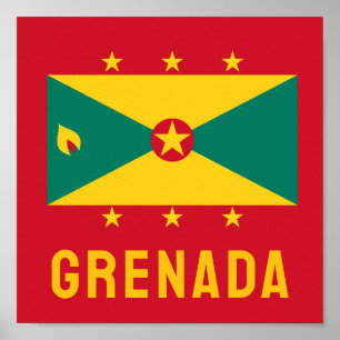 Flagge Grenadas Poster