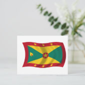 Flagge Grenadas Postkarte (Stehend Vorderseite)