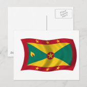 Flagge Grenadas Postkarte (Vorne/Hinten)