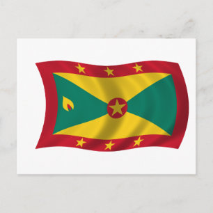 Flagge Grenadas Postkarte