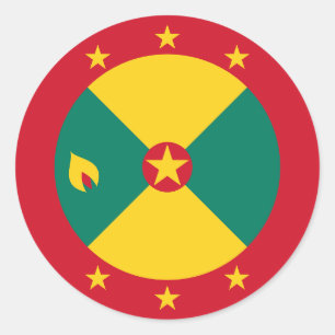 Flagge Grenadas Runder Aufkleber