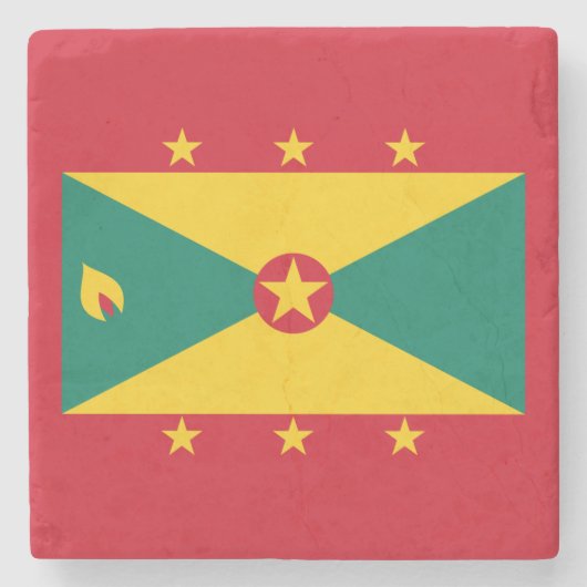 Flagge Grenadas Steinuntersetzer (Vorderseite)