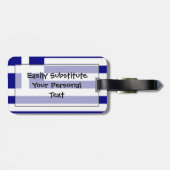 Flagge Griechenland einfacher Identifikation Gepäckanhänger (Rückseite horizontal)