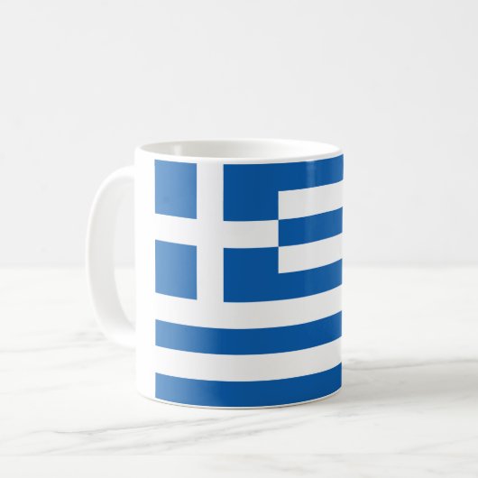 Flagge Griechenland Souvenir Kaffeetasse (Vorderseite Links)