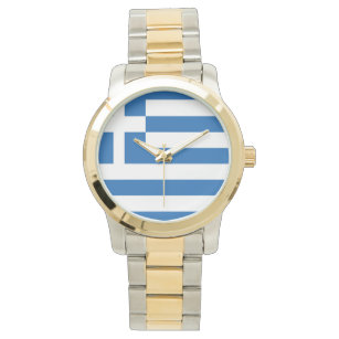 Flagge Griechenlands Armbanduhr