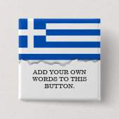 Flagge Griechenlands Button (Vorderseite)