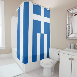 Flagge Griechenlands Duschvorhang