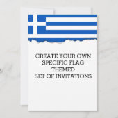 Flagge Griechenlands Einladung (Vorderseite)