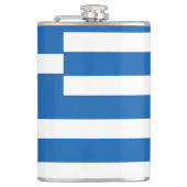 Flagge Griechenlands Flachmann (Vorderseite)