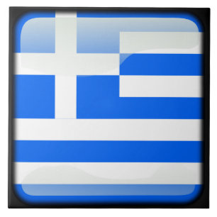 Flagge Griechenlands Fliese