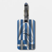 Flagge Griechenlands Gepäckanhänger (Rückseite vertikal)