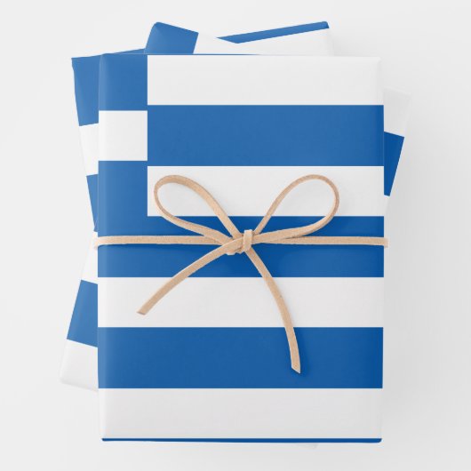 Flagge Griechenlands Geschenkpapier Set (Beispiel)