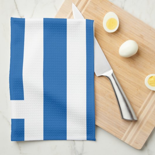 Flagge Griechenlands Geschirrtuch (Viertel Falte)