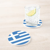 Flagge Griechenlands Getränkeuntersetzer (Seite)