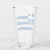Flagge Griechenlands Glas (Rückseite)