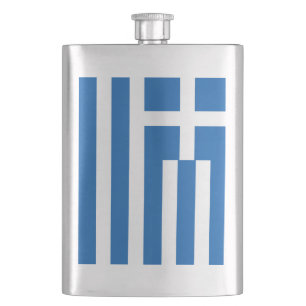 Flagge Griechenlands Griechische Flagge Flachmann