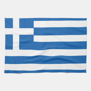 Flagge Griechenlands Griechische Flagge Geschirrtuch