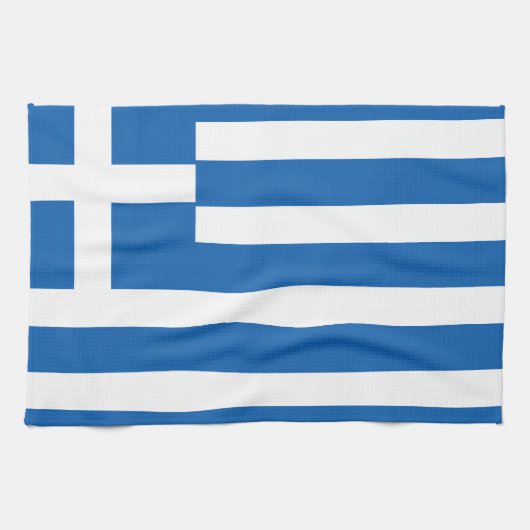 Flagge Griechenlands Griechische Flagge Geschirrtuch (Horizontal)
