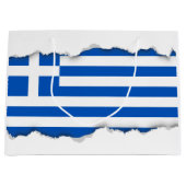 Flagge Griechenlands Große Geschenktüte (Vorderseite)
