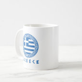 Flagge Griechenlands Kaffeetasse (Vorderseite Links)