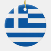 Flagge Griechenlands Keramik Ornament (Hinten)