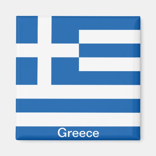 Flagge Griechenlands Magnet (Vorne)