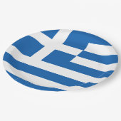 Flagge Griechenlands Pappteller (Schrägansicht)