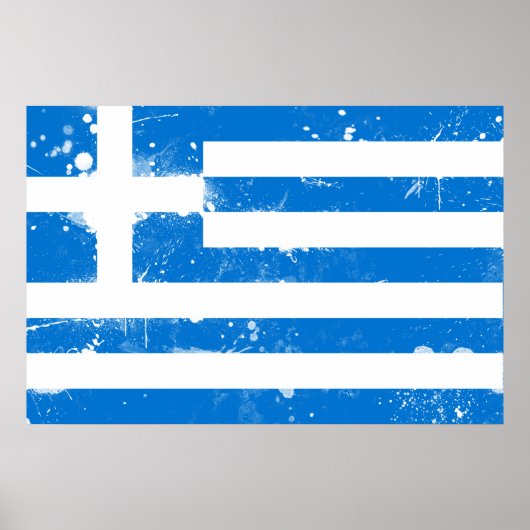 Flagge Griechenlands Poster (Vorne)