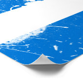 Flagge Griechenlands Poster (Ecke)