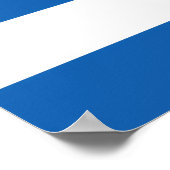 Flagge Griechenlands Poster (Ecke)