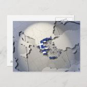 Flagge Griechenlands Postkarte (Vorne/Hinten)