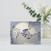 Flagge Griechenlands Postkarte (Stehend Vorderseite)