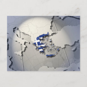 Flagge Griechenlands Postkarte