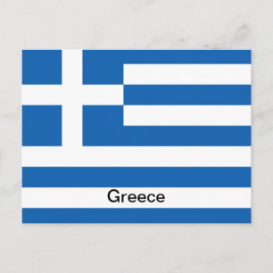 Flagge Griechenlands Postkarte