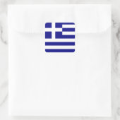 Flagge Griechenlands Quadratischer Aufkleber (Tasche)