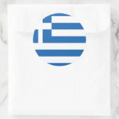 Flagge Griechenlands Runder Aufkleber (Tasche)