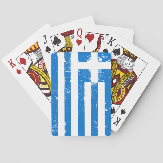Flagge Griechenlands Spielkarten (Rückseite)