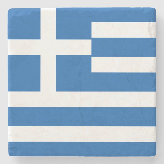 Flagge Griechenlands Steinuntersetzer (Vorderseite)