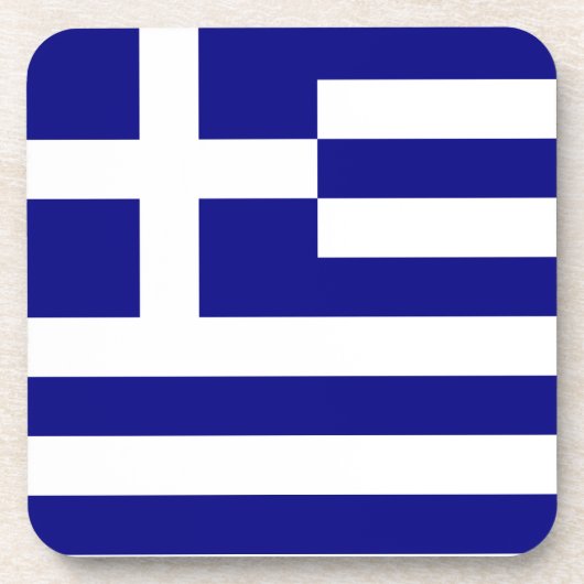 Flagge Griechenlands Untersetzer (Vorderseite)