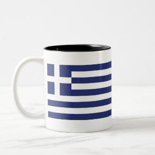 Flagge Griechenlands Zweifarbige Tasse