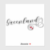 Flagge Grönlands Aufkleber (Blatt)