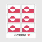 Flagge Grönlands Aufkleber (Blatt)