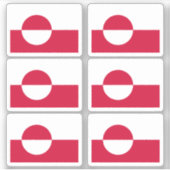 Flagge Grönlands Aufkleber (Vorderseite)
